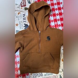 Toddler 2t carhartt hooded half zip sweatshirt